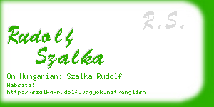 rudolf szalka business card